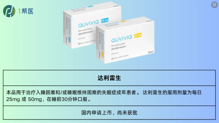 第四代抗失眠药达利雷生(Quviviq，Daridorexant)获指南最优推荐，可长期服用，疗效如何？怎么购买？(图1)